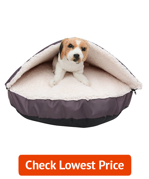 HappyCare Textiles Pet Cave and Round Pet Bed for Cats and Small Dogs